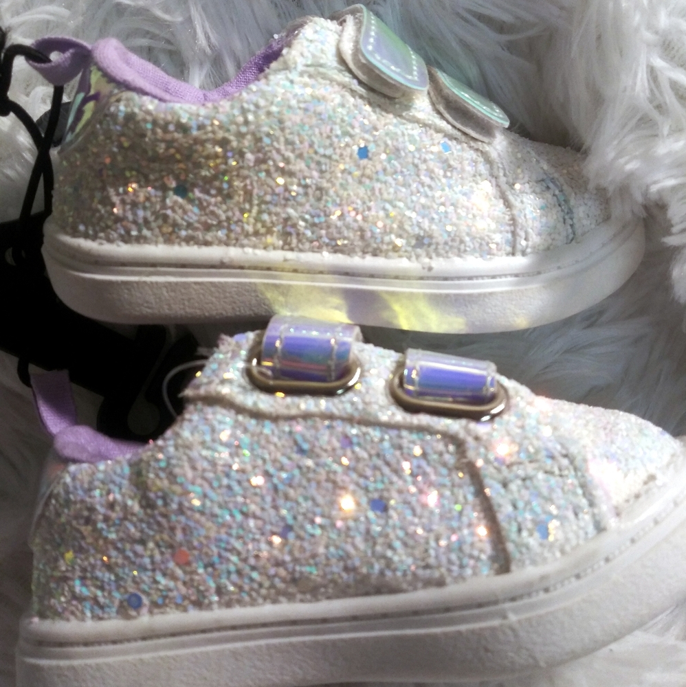 Blinged-out toddler non marking shoe sz 3